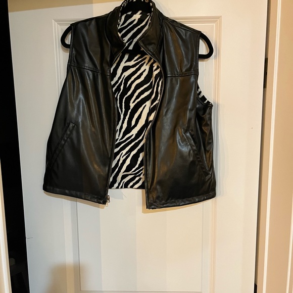 Zebra print vintage vest reversible - Picture 6 of 7
